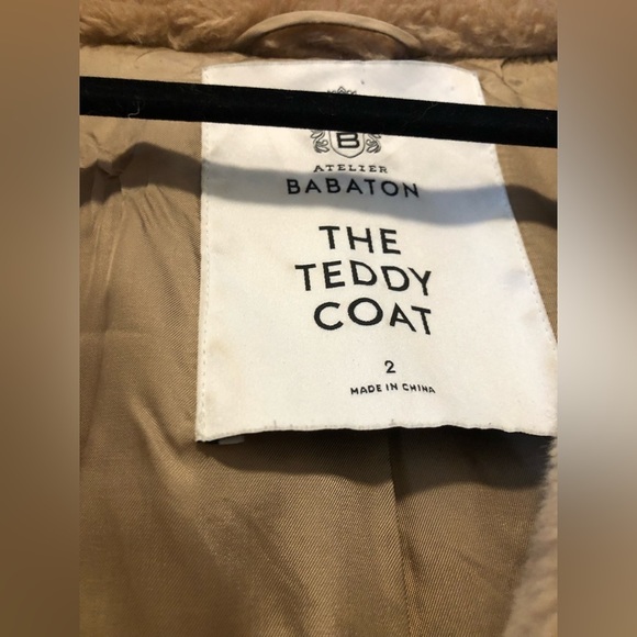 ARITZIA BABATON ATELIER TEDDY COAT SHORT BROWN CAMEL SIZE 2 MEDIUM LARGE WOOL - Picture 5 of 10